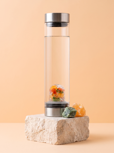 VitaJuwel Sana Premium Crystal Water Carafe, HAPPINESS