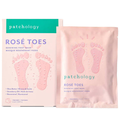 Patchology Serve Chilled Rosé Toes, Renewing & Protecting Foot Mask, 1 ct