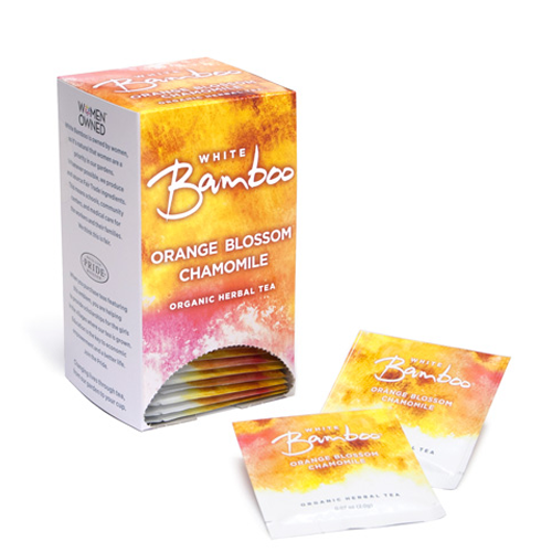White Bamboo Tea Organic Orange Blossom Chamomile 25 Pc.