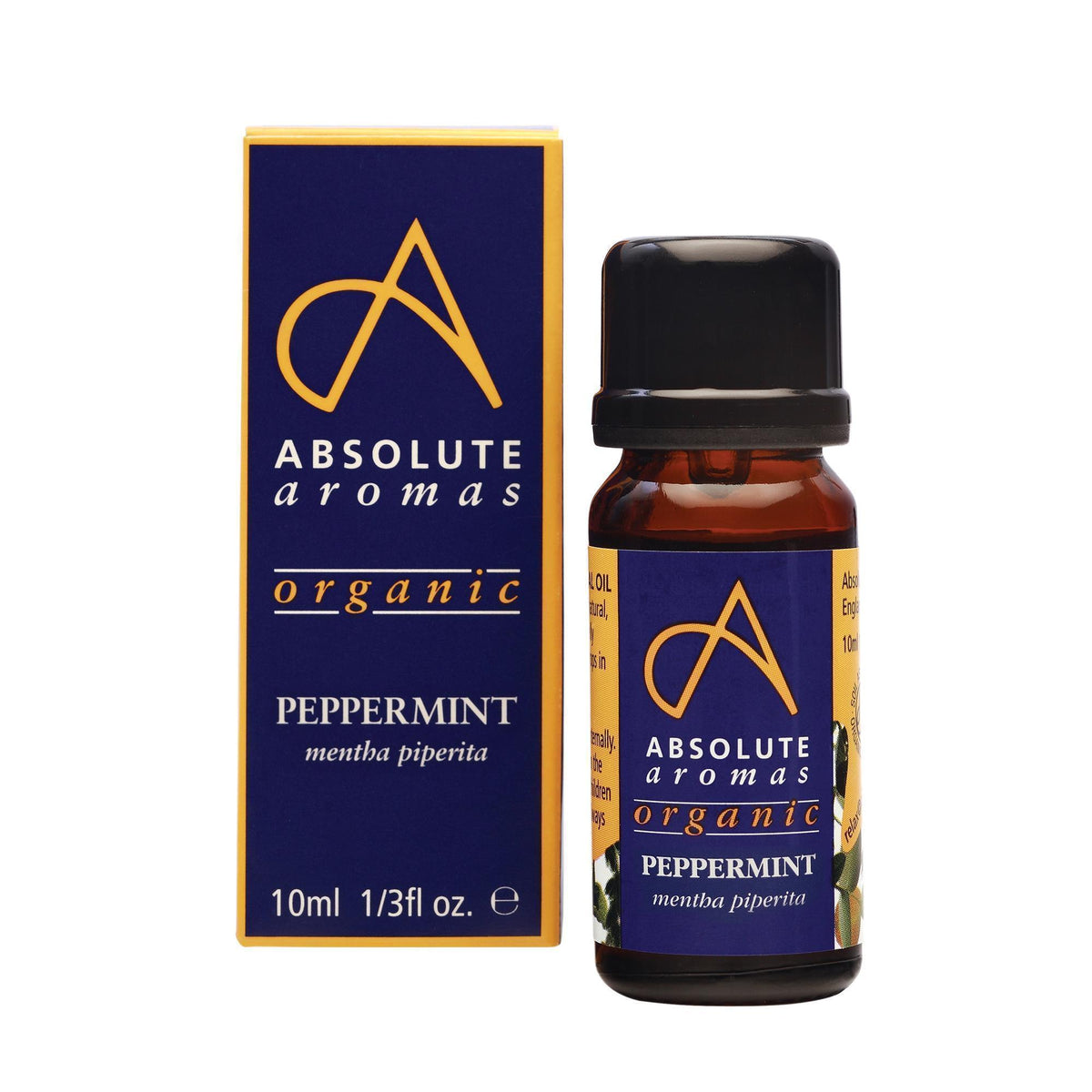 Absolute Aromas Organic Peppermint Essential Oil 0.33 Fl. Oz.