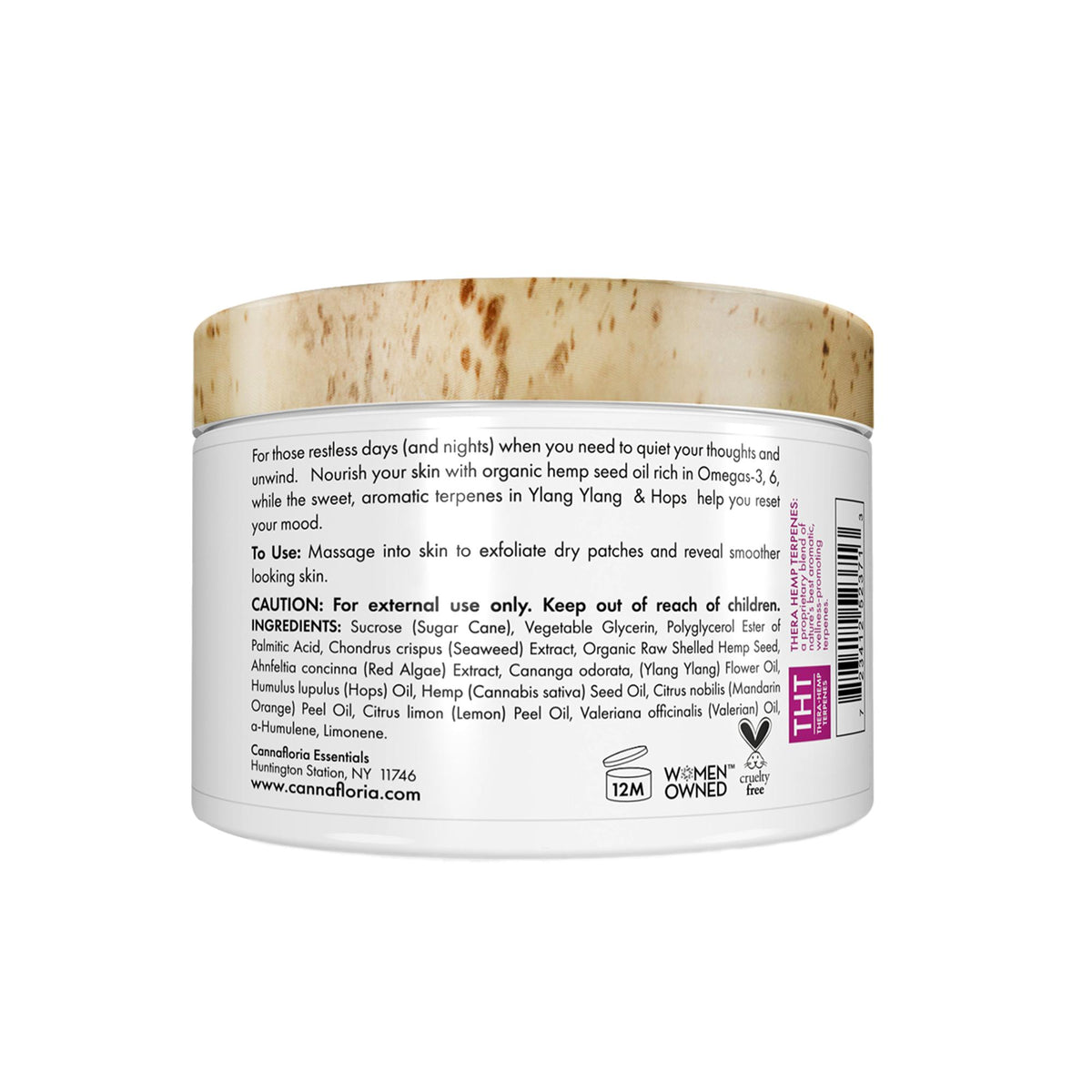 Cannafloria Hemp Sugar Scrub, Be Refreshed